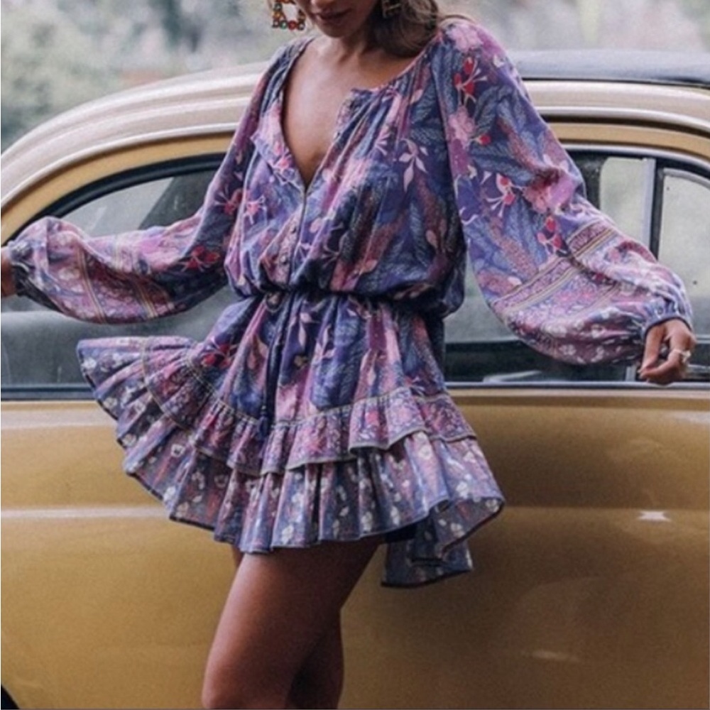 Spell & The Gypsy Bianca Playdress Wisteria Purple xxl plus purple long sleeve